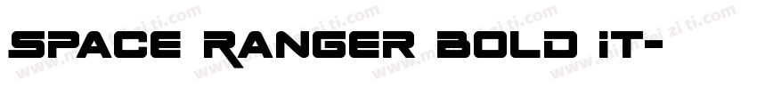 Space Ranger Bold It字体转换